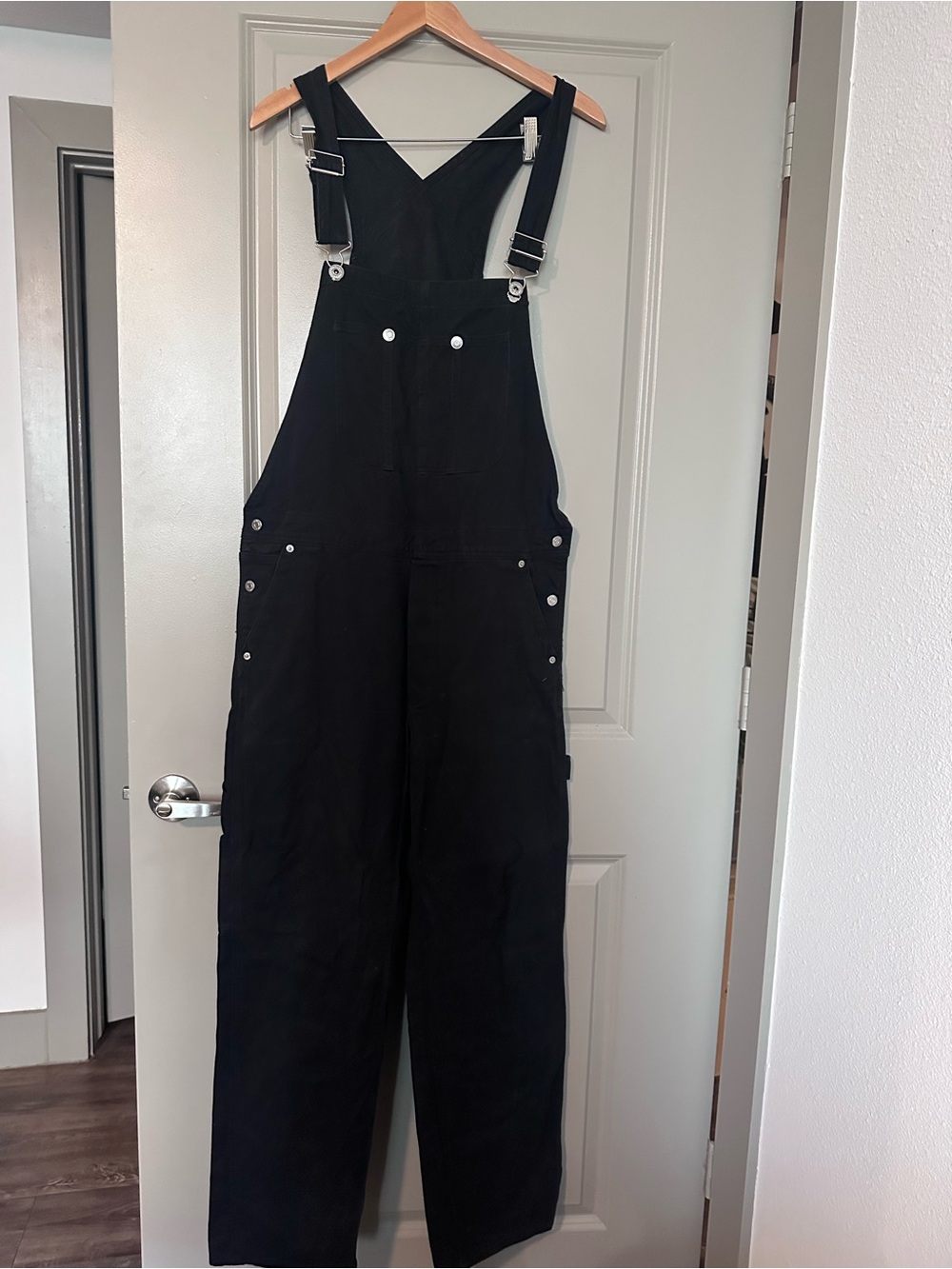 Black Men’s Denim Overalls